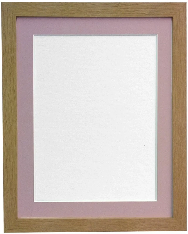 H7 Oak Picture Photo frame with Pink Mount 60 x 80 For Image size 50 x 70 inch