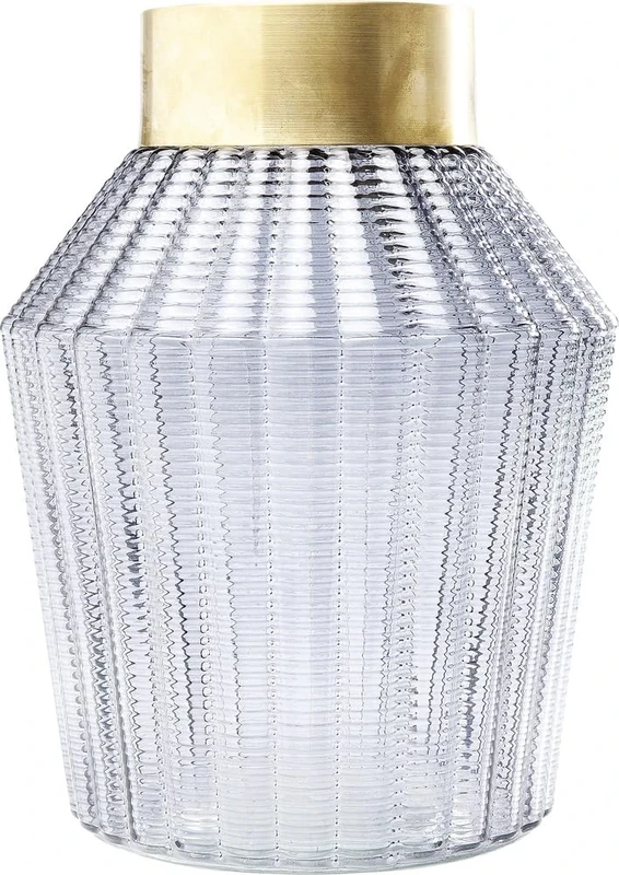 Kare Design Vase Barfly, gray/brass, flower vase, 30cm