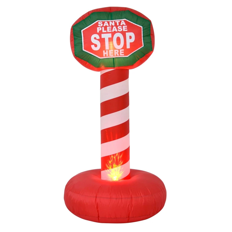 Mr Crimbo Inflatable Santa Stop Here Sign - Image 1