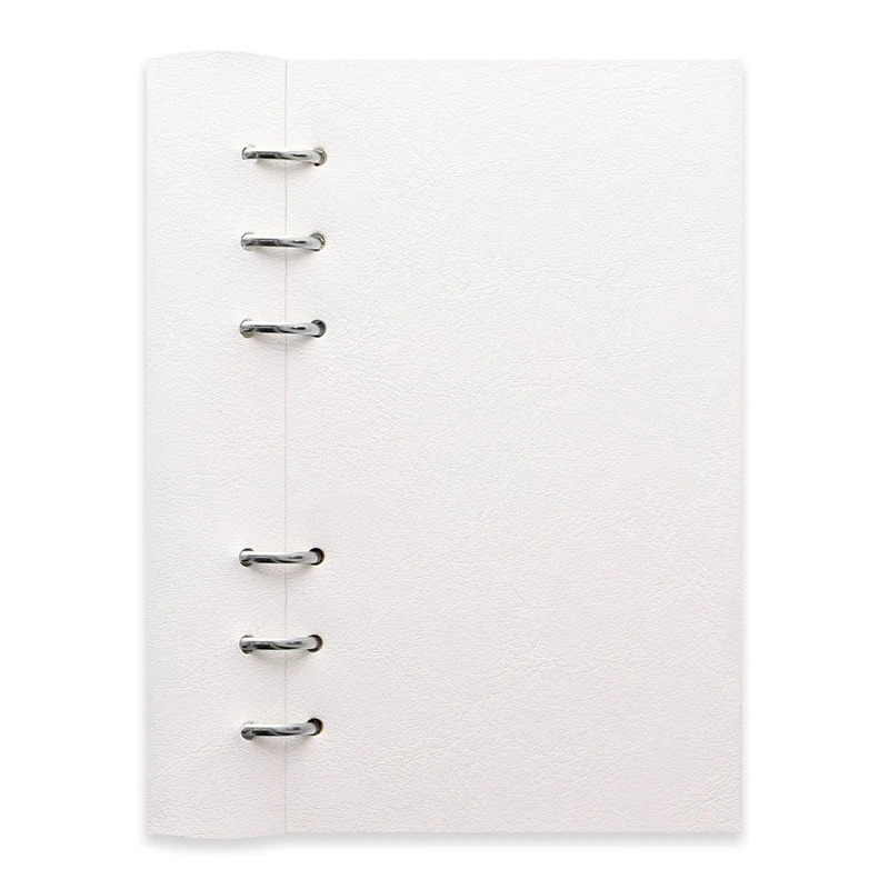 Filofax Clipbook, Classic Refillable Notebook, White Personal (6.75 x 3.75) Ruled, Plain and Quadrille Notes Pages, Undated Planner, Yearly, Monthly and Weekly Calendar (B023634)