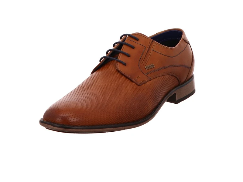 bugatti Men's Business shoe made of leather, derby with hand finish and perforation, Brown, 6.5 UK