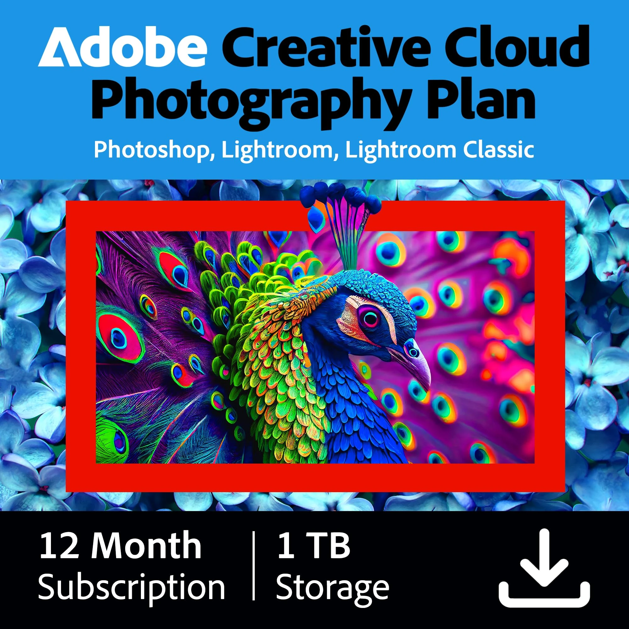 Adobe Creative Cloud 1TB :Photoshop&Lightroom |1 Year| PC/Mac | Digital Download