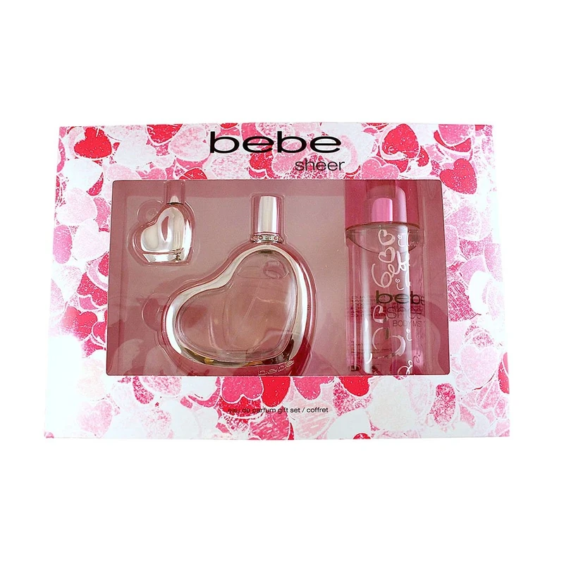 Bebe Sheer - 3Pc Gift Set 3.4oz Edp Spray, 0.33oz Edp Splash, 8.4oz Body Mist3 Stück