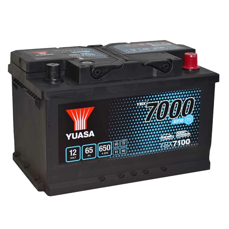 Yuasa YBX7100 12V 65Ah 650CCA EFB High Performance Start Stop Car Battery