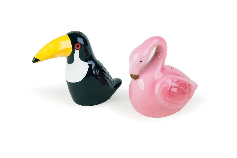 Excelsa Tropical Salt/Pepper Set, Ceramic, Multicoloured, 2 Units - Image 1