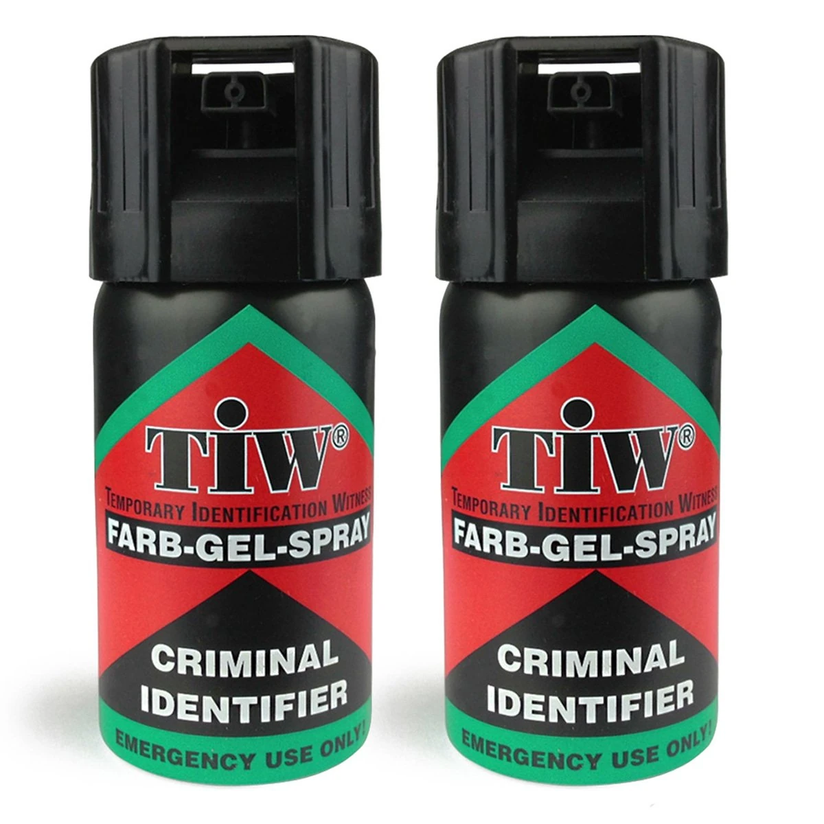 2in1 Self-Defence Spray and Criminal Identifier. 2 UNITS. UK Police used brand TiW TW1000. UK Legal alternative to Pepper Spray, Taser, Mace. (2 x 40 mL) FARB-GEL for Women and Men. Made in Germany.