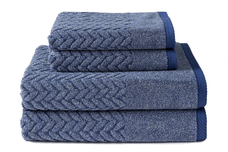 Texere Organic Cotton Jacquard Bath Towels (Bright White, 6) for Her