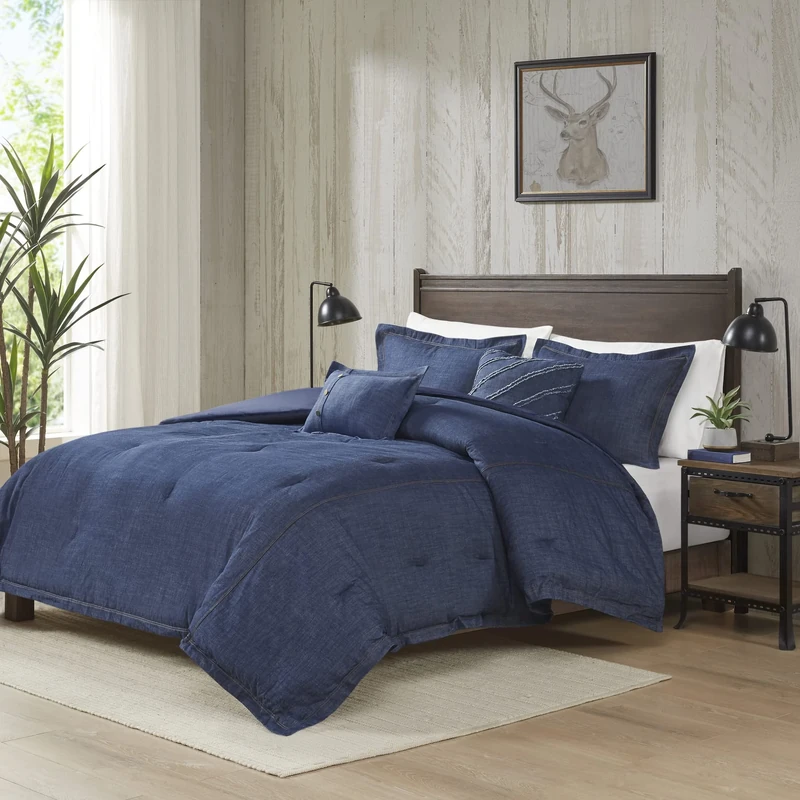 Woolrich Comforter Set, Blue, Queen - Image 1