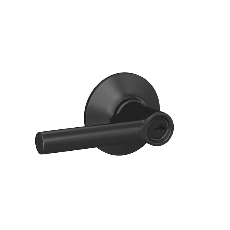 SCHLAGE Broadway Lever with Plymouth Trim Keyed Entry Lock, Matte Black (F51A BRW 622 PLY), Standard