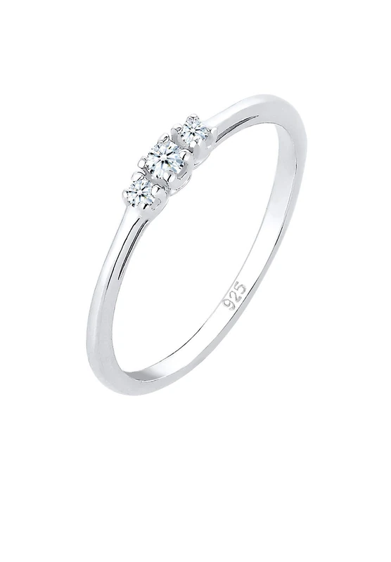 Elli Women Silver Solitaire Engagement Ring - 0607772717_56
