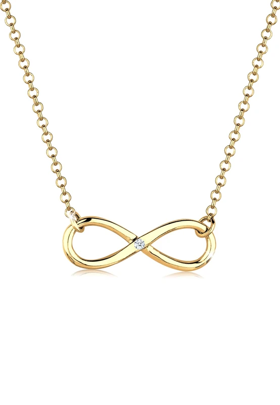 Elli DIAMONDS Necklace Women with Infinity Pendant Diamond (0.03 ct.) in 925 Sterling Silver