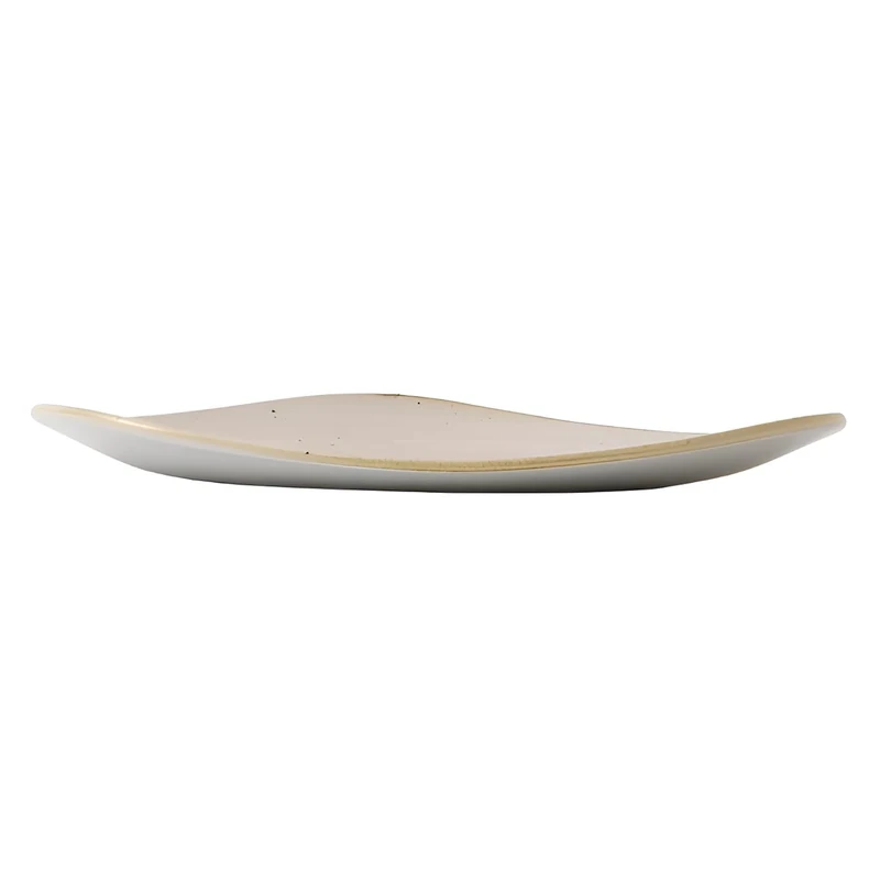 Churchill Stonecast Triangle Plate Nutmeg Cream 229mm