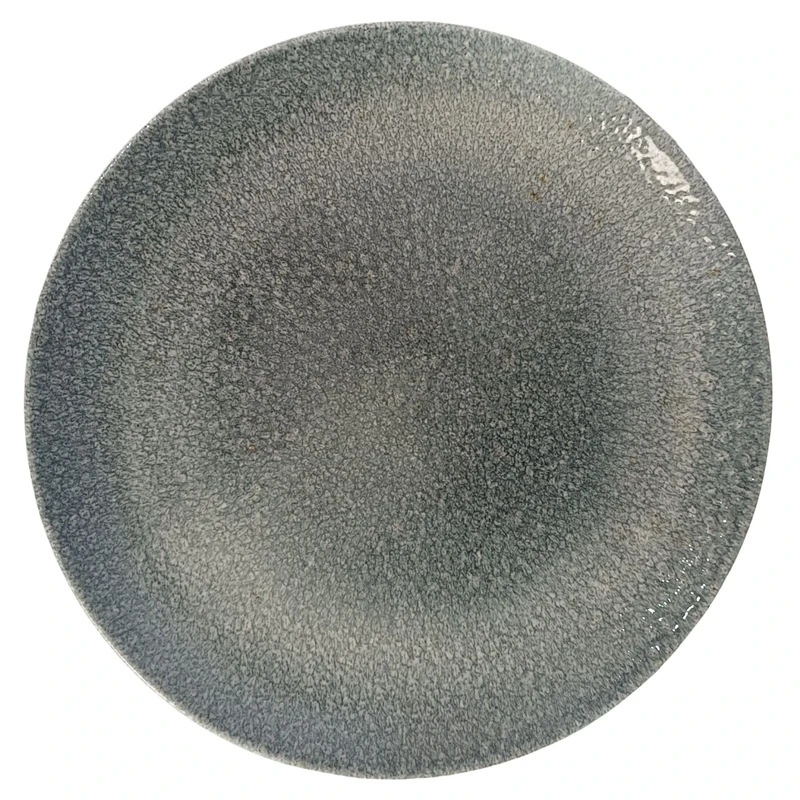 Churchill Studio Prints Raku Large Round Coupe Plate Topaz Blue 288mm