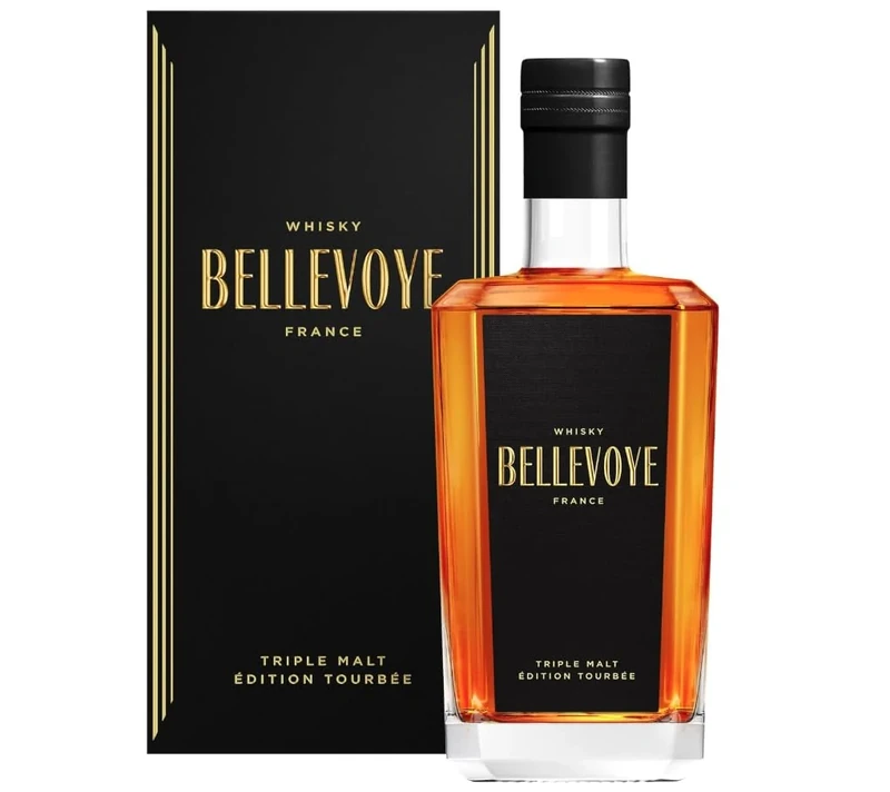 BELLEVOYE - Triple Malt Whisky - French Bellevoye Noir - Gold medal Concours Mondial de Bruxelles 2018, 2019, 2020, 2021-40% Alcohol - Origin: 100% France - 70 cl