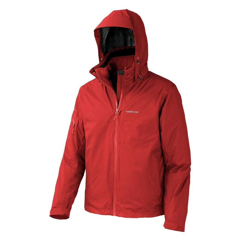 Trangoworld Men's Sojezi Complete Jacket, mens, Jacket, PC006500-2D0-2XL, Red fire, 2XL
