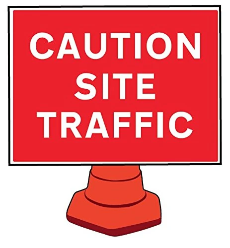Caledonia Signs 58211 Sign, Caution Site Traffic Reflective Cone