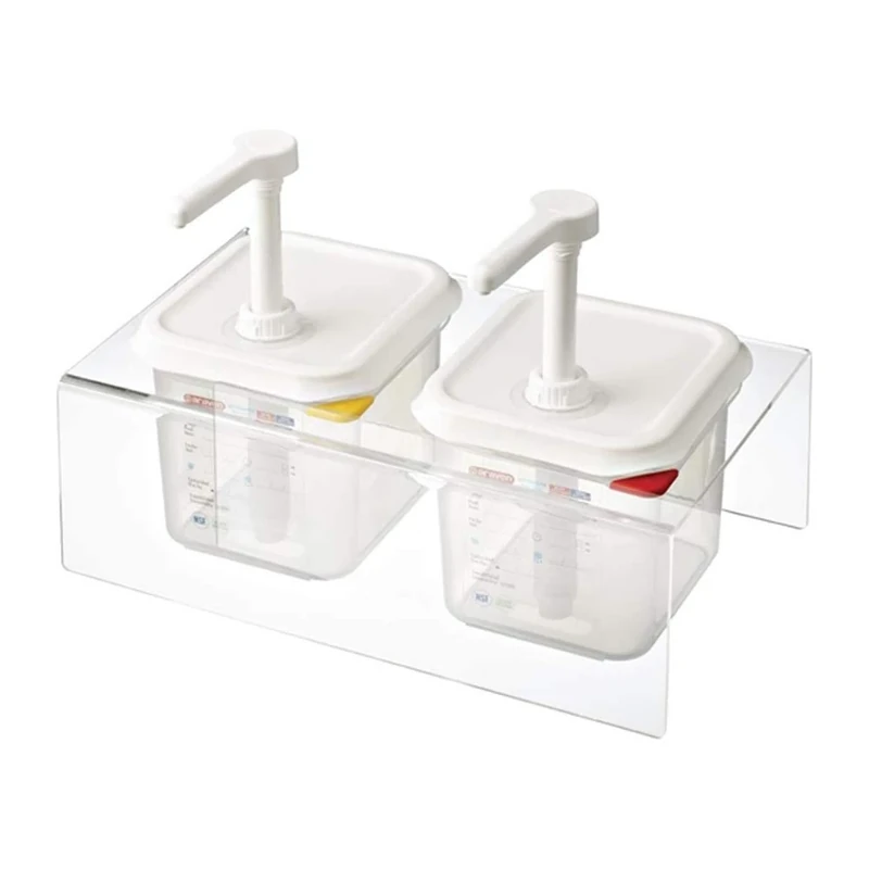 Araven CR822 Sauce Dispensers GN 1/6, 2.6 L, Transparent (Pack of 2)