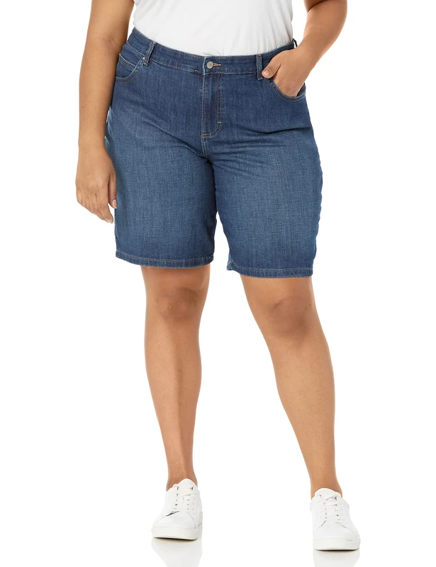 Lee Women's Plus Size Relaxed Fit Bermuda Short, Journey, 26 - Image 1