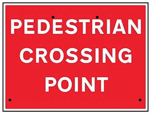 Caledonia Signs 56471 Sign, Pedestrian Crossing Point, Reflective