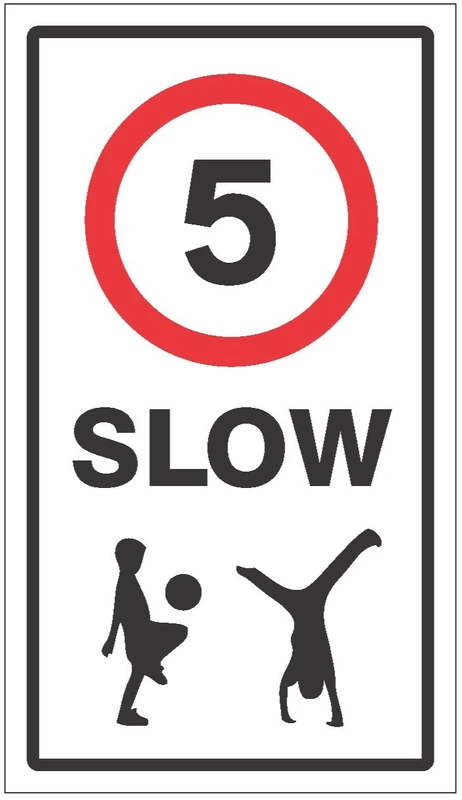 Caledonia Signs 55485 Sign, Slow 5Mph Class R2 Reflective School Sign