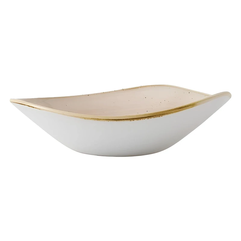 Churchill Stonecast Triangle Bowl Nutmeg Cream 235mm