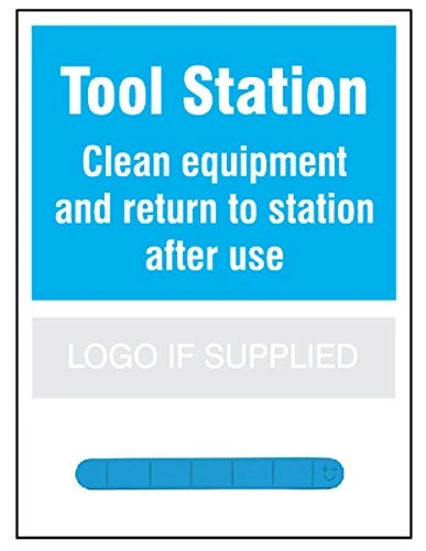 Caledonia Signs 55969 Tool Station Shadow Board With Magnetic Rail, 300 mm