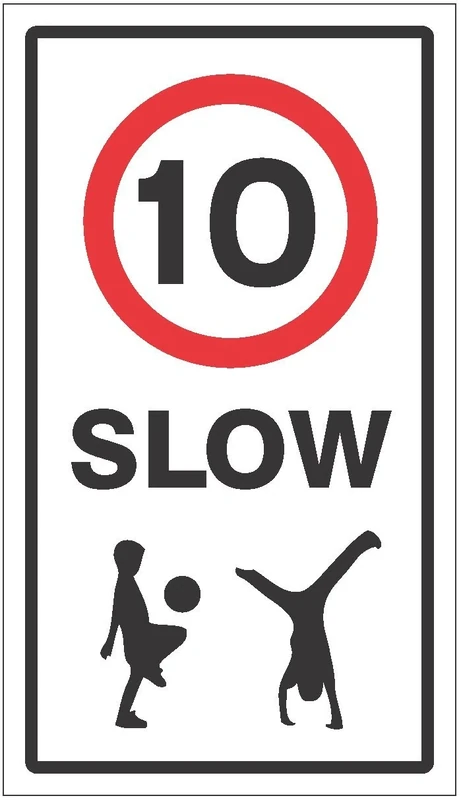 Caledonia Signs 55484 Sign, Slow 10Mph Class R2 Reflective School Sign