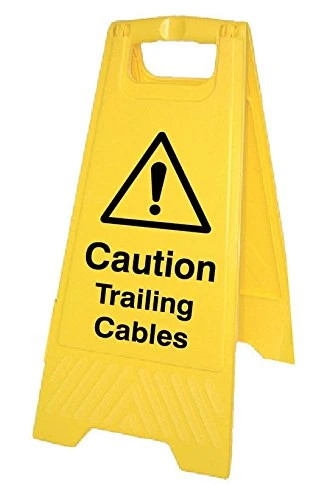 Caledonia Signs 58548 Floor Sign, Caution Trailing Cables, Free-Standing