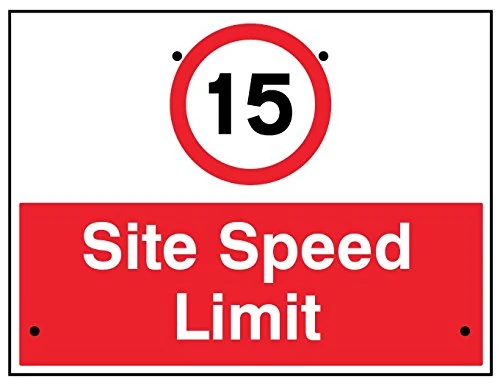 Caledonia Signs 57482 Sign, 15Mph Site Speed Limit, Reflective