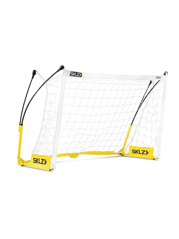 SKLZ Pro Training Football Goal, Ultra-Portable Kids Football Goal, Quick Set Up, White/Black/Yellow, 6ft x 4ft