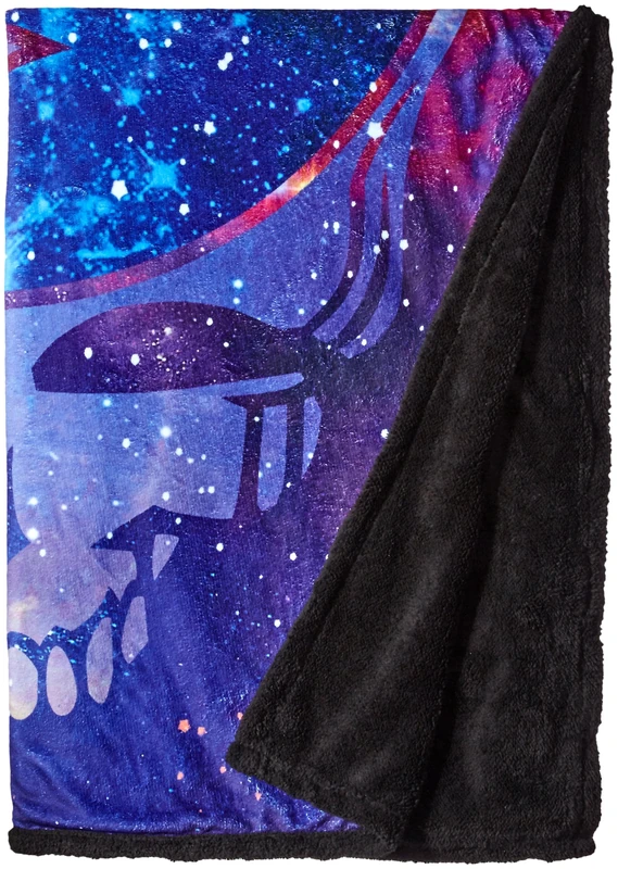 Liquid Blue Men's Standard Grateful Dead Cosmic Stealie Warm Coral Fleece Throw Blanket, Multicolor, 50" X 60", Multicolor, 50" x 60" - Image 1