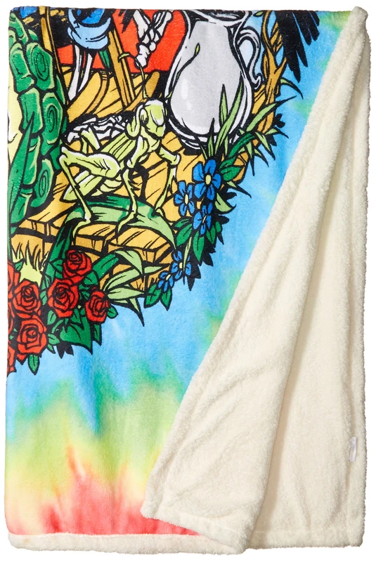 Liquid Blue - Bandana - Hippy Sunrise Jamtie Dye Warm Coral Fleece Throw Blanket mens 50" x 60"