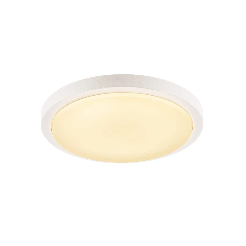 SLV Ceiling-Mounted Light AINOS/Lighting for Walls, Paths, entrances, LED Spotlight Outdoor, Surface-Mounted Light Outdoor, Garden lamp, Ceiling Spotlight / IP44 3000K 21W 1430lm White 120 Degrees