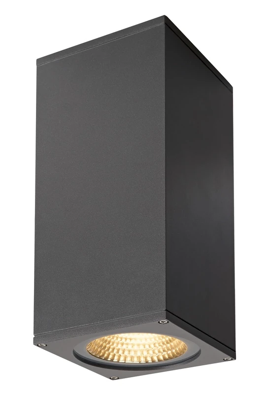 SLV Surface-Mounted Wall Light Big Theo Wall/Illumination for Walls, Paths, entrances, Surface-Mounted Outdoor Light, Garden lamp / IP44 3000K 29W 2130 130lm Anthracite 24 Degrees