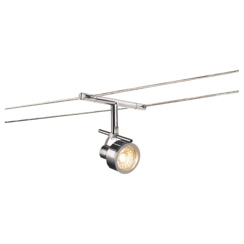 SLV Wire System Spot SALUNA/Spotlight, LED spot, Ceiling Spotlight, Ceiling Light, Indoor Lighting / GX5,3 35W Chrome