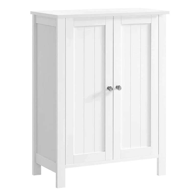 VASAGLE Freestanding Bathroom Floor Storage Cabinet, Storage Cupboard, Bathroom Storage Unit, with 2 Adjustable Shelves, 30 x 60 x 80 cm, White BCB60W