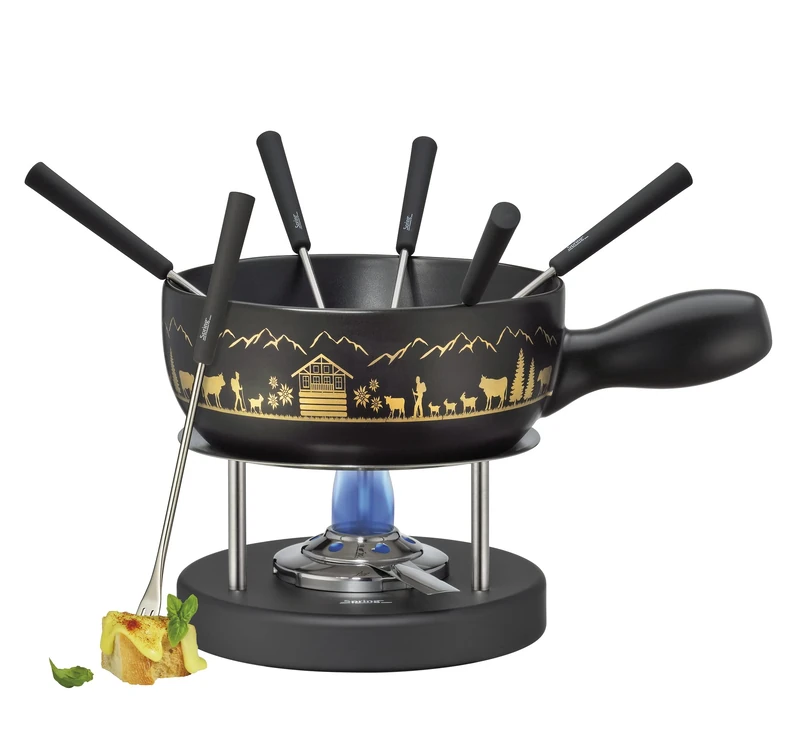 Spring KP2896225024 Cheese Fondue Black/Gold 22 cm