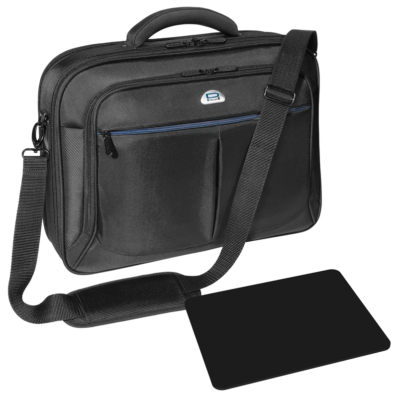 Pedea laptop bag Premium bag for notebooks with screens up to 17.3 inches (43.9 cm); shoulder bag incl. mousepad, black