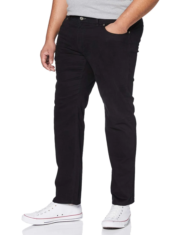 Brax Men's 80-2000 Straight Leg Trousers, Black (Perma Black 1), W34/L32