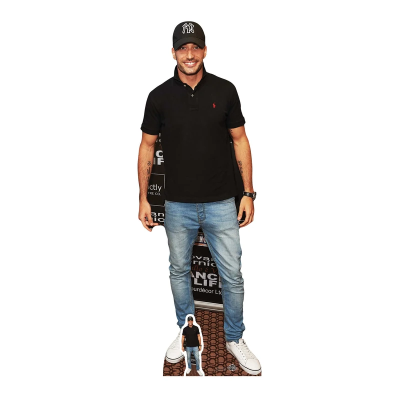 STAR CUTOUTS Life Size Cut Out with Mini Version of Strictly Giovanni Pernice, Cardboard, Multi-Colour, 178 x 61 x 178 cm