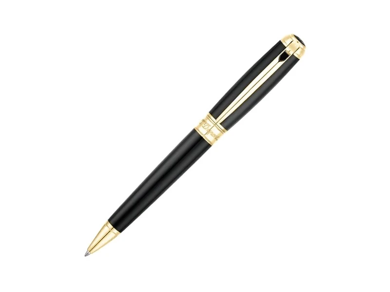 S.T. Dupont Line D Large Ballpoint Pen Black/Gold