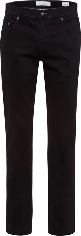 Brax Men's 80-2000 Straight Leg Trousers, Black (Perma Black 1), W38/L34