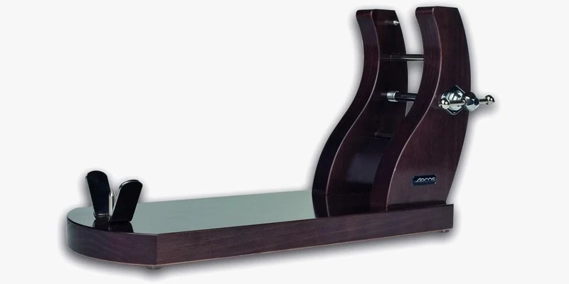 Arcos Accessories – Ham Holder – Metallic Iron Hut 500 x 280 x 180 mm – Mahogany Coloured Bamboo Lacquered Wood Colour Brown