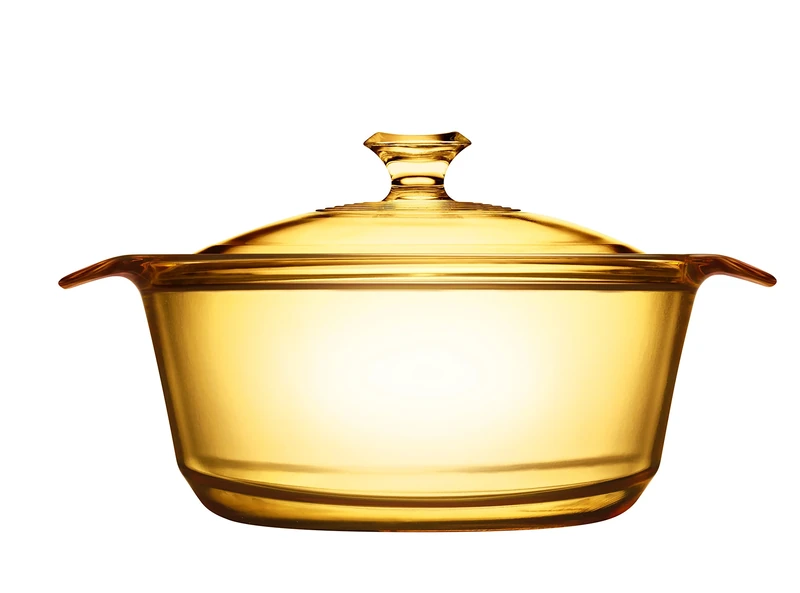 Visions 2.8 Litre Pyroceram Flair Cookpot with Glass Cover, Brown