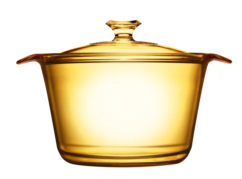 VISIONS 3.8 LitrePyroceram Flair Cookpot with Glass Cover, Brown