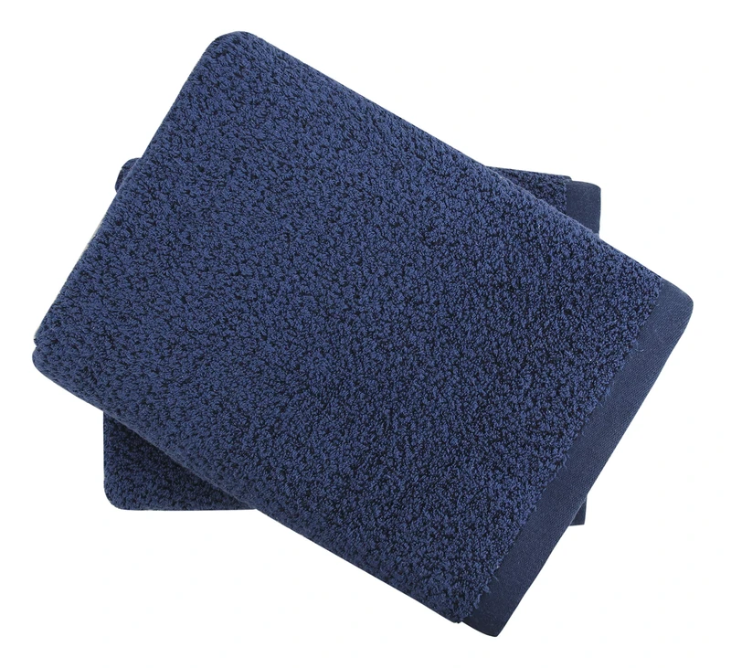Everplush Towel, Cotton Polyester Blend, Navy Blue, (Pack of 2) Bath Sheet (35 x 66 in)