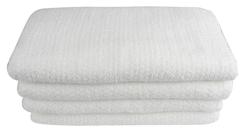 Everplush Towel, Cotton Polyester Blend, White, (Pack of 2) Bath Sheet (35 x 66 in)