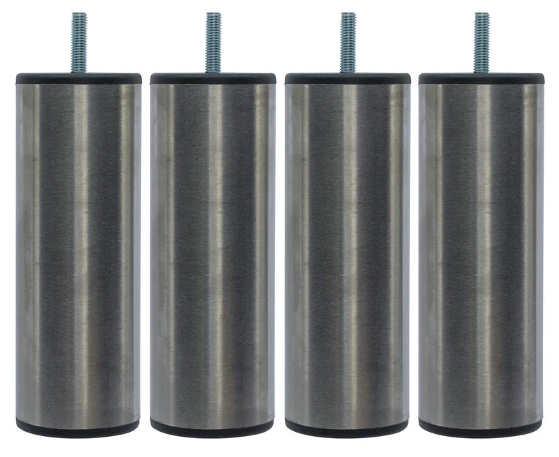 Margot Pacific Samoa Pack of 4 Cylinder Base, Stainless Steel, 6 x 6 x 20 cm