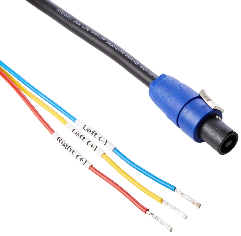 REL/MJ Acoustics 3 Wire Sub Speaker Cable Neutrik Speakon to Bare end Subwoofer (1.5 m)