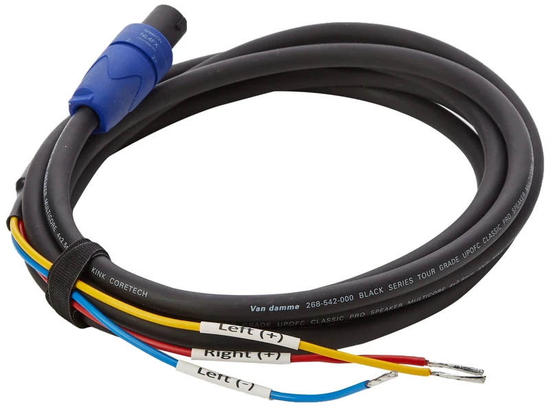 REL/MJ Acoustics 3 Wire Sub Speaker Cable Neutrik Speakon to Bare end Subwoofer (3 m)